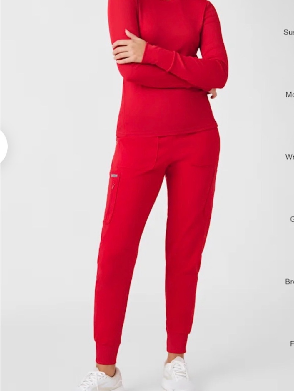 Landau Red Scrub Set